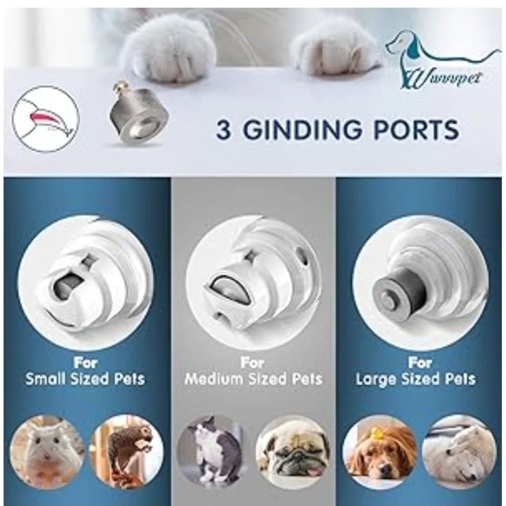 White Electric Pet Nail Grinder